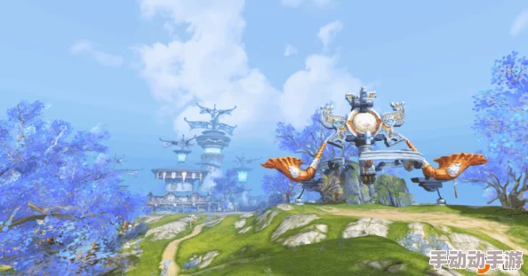 探索九州天空城3D：中州水乡蓝胖香菇隐秘栖息地全指南